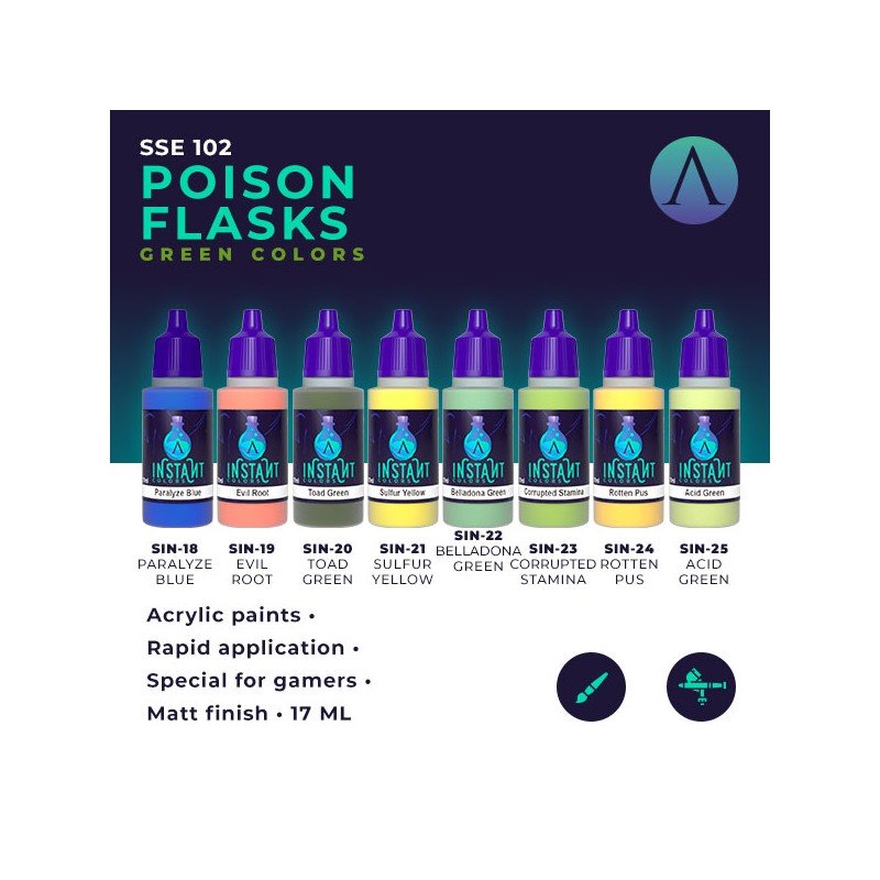 Scalecolor - Instant color: Poison Flasks Paint Set-Art & Craft Paint-Ashdown Gaming