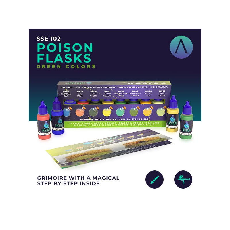 Scalecolor - Instant color: Poison Flasks Paint Set-Art & Craft Paint-Ashdown Gaming