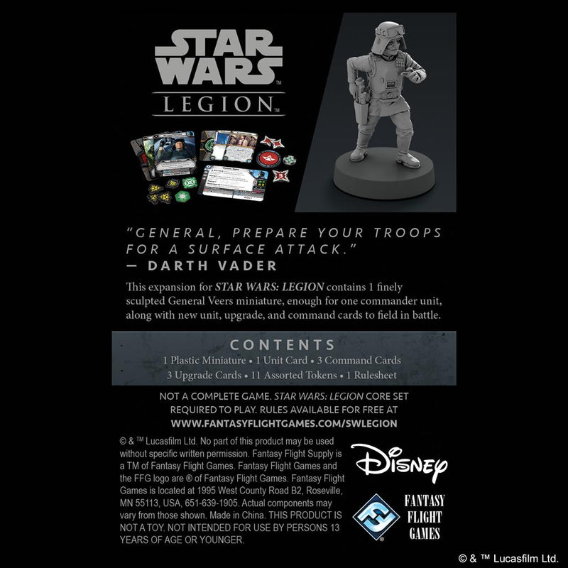 Star Wars Legion: General Veers Commander Expansion-Commander-Ashdown Gaming