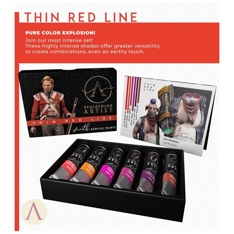 Scalecolor - Artist Range: Thin Red Line Paint Set-Art & Craft Paint-Ashdown Gaming