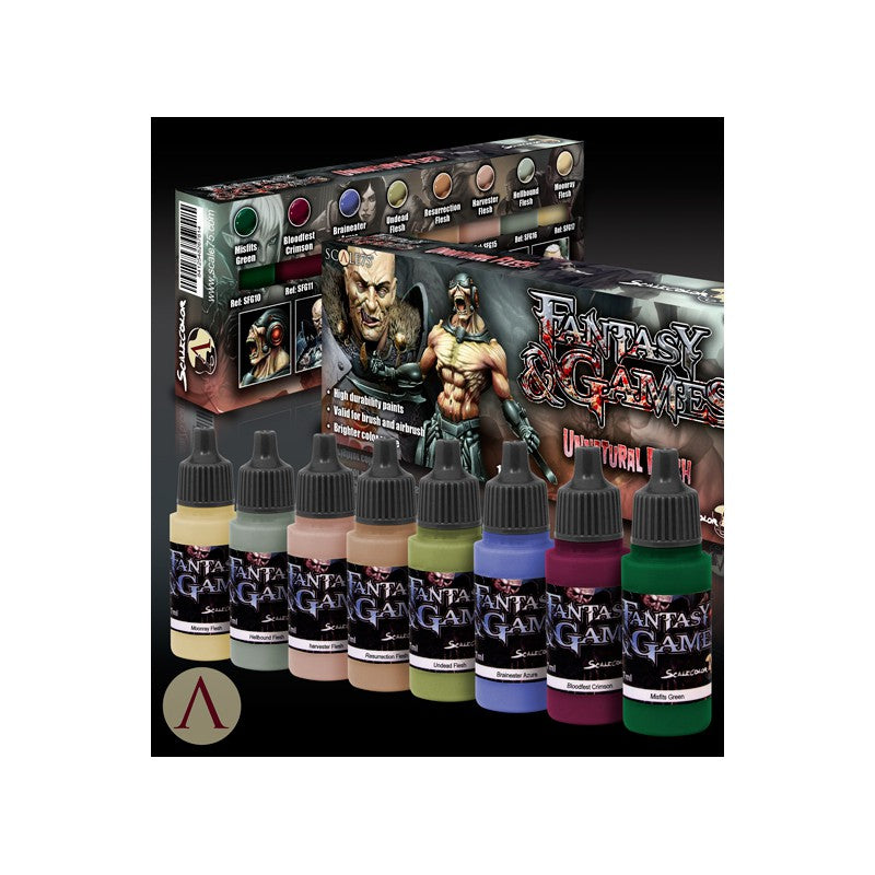 Scalecolor - Fantasy & Games: Unnatural Flesh Paint Set-Art & Craft Paint-Ashdown Gaming