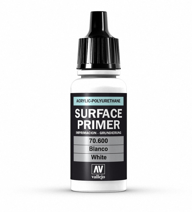 Vallejo Polyurethane Primer: White 17ml-Primer-Ashdown Gaming